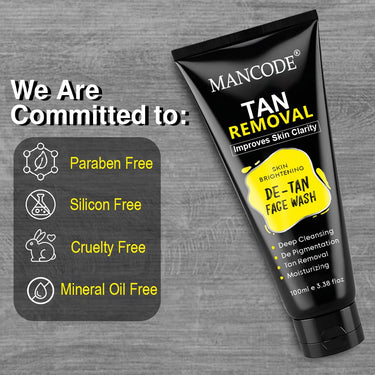 Mancode DeTan Face Wash | Deep Cleansing & Moisturizing | Improves Skin Clarity | DeTan Face Wash for Men & Women | 100ml